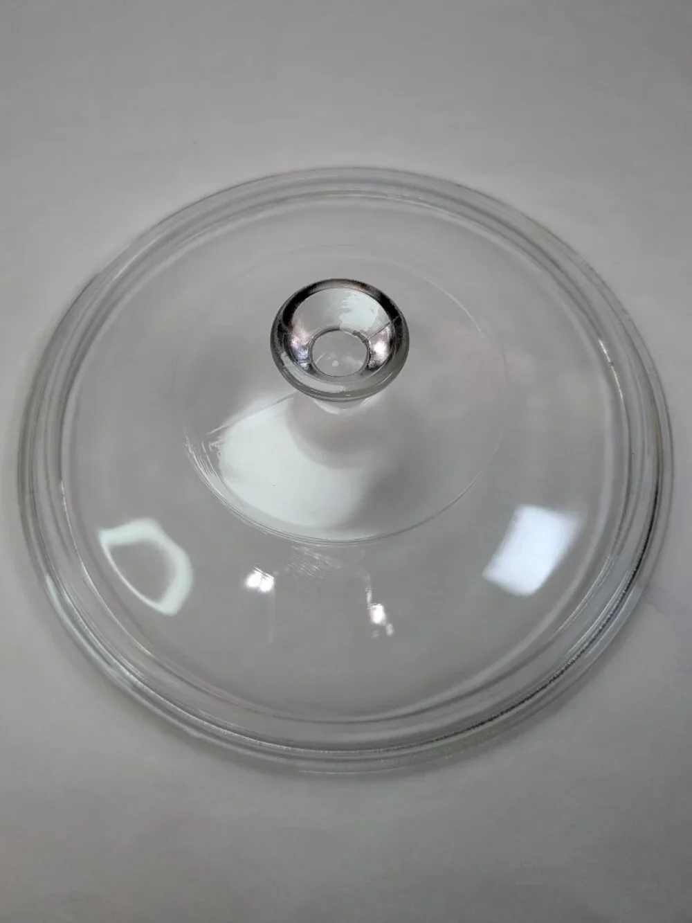 Vintage Clear Glass Round Replacement Casserole Dish Lid 7 3/4